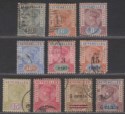 Click for more photos and details Seychelles 1890-1902 Queen Victoria Selection inc Surcharges Used