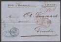 GB PO Chile 1866 Unstamped Entire Crowned Circle Paid At Valparaiso SG CC1 c£450